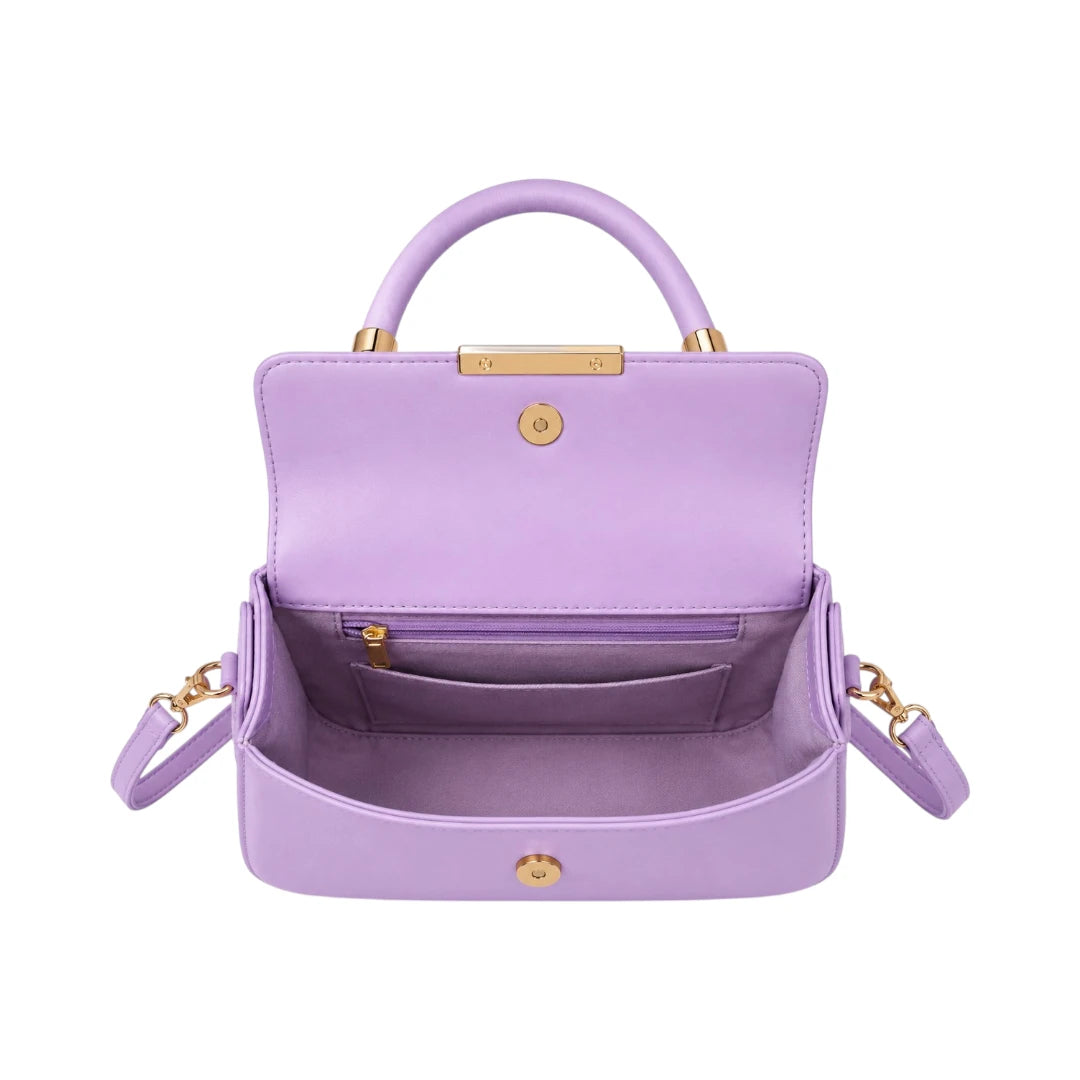 Bagvyn Lavender Charm Structured Satchel Handbag