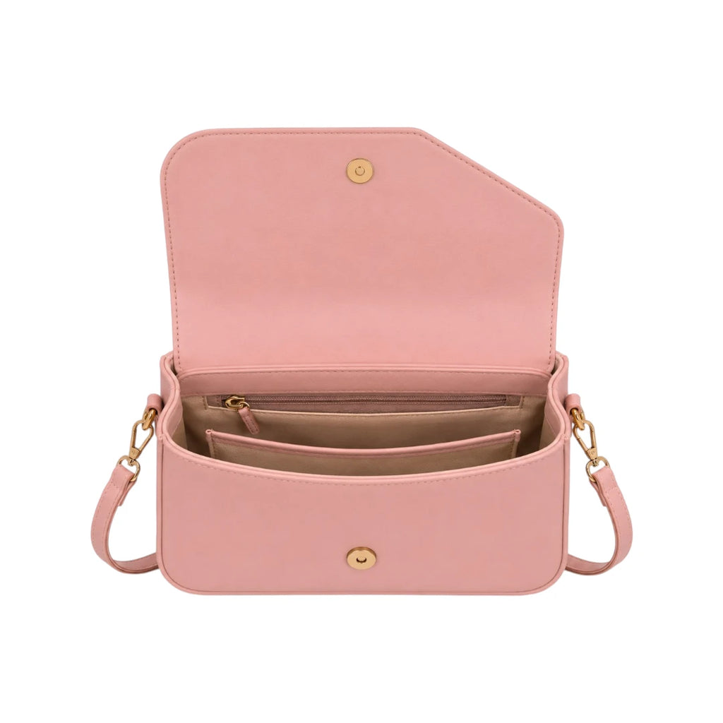 Bagvyn Pink Geometric Quilted Faux Leather Satchel Handbag