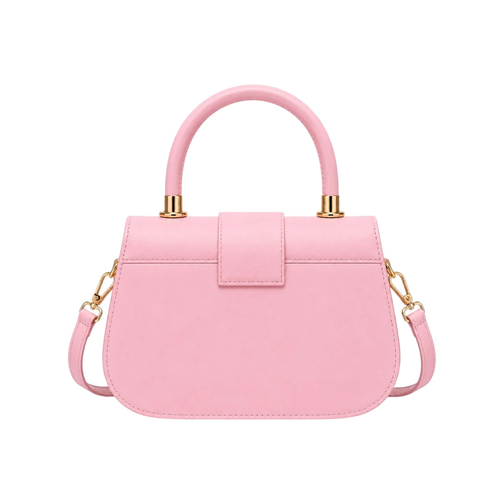 Bagvyn Pink  Rosé Charm Faux Leather Satchel Handbag