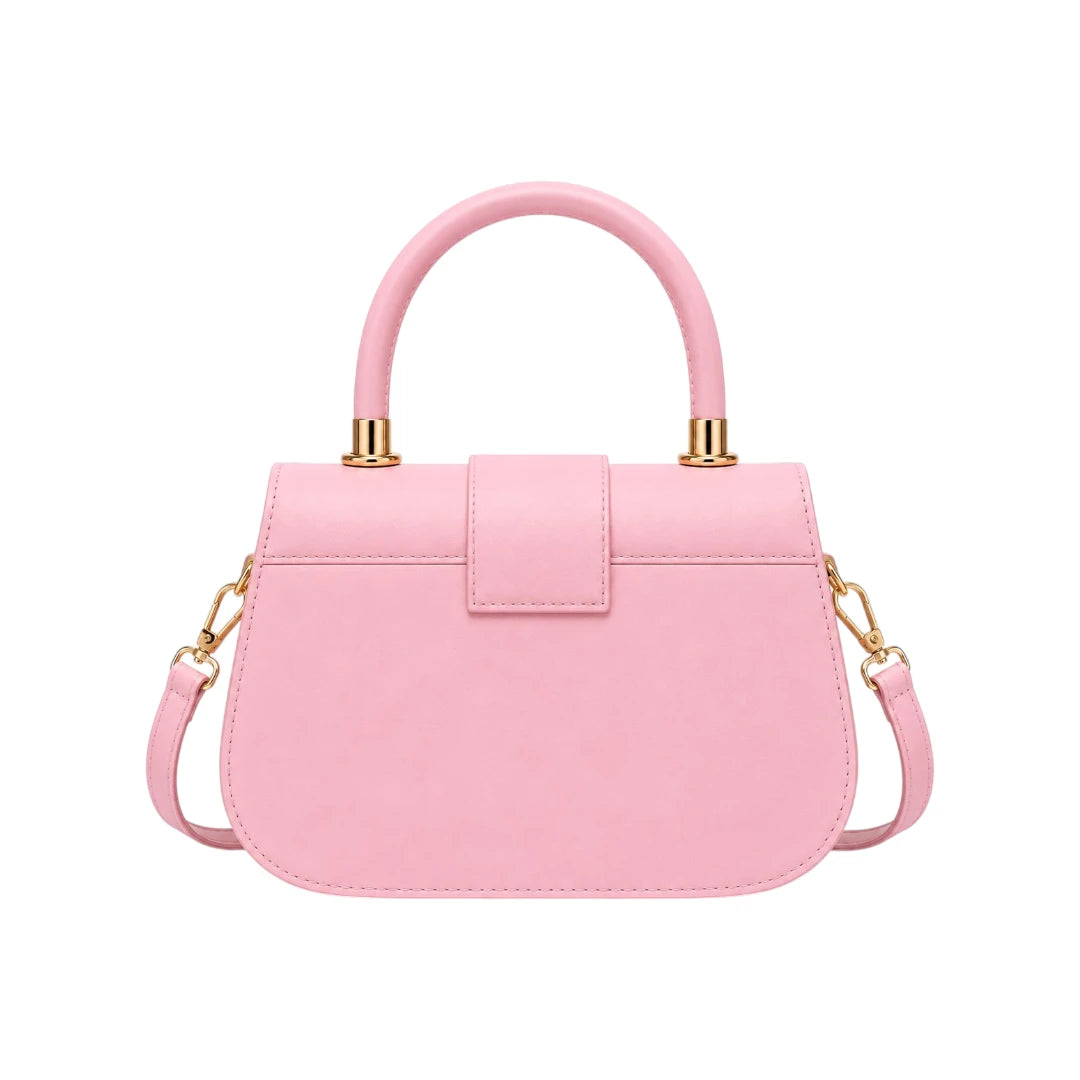 Bagvyn Pink  Rosé Charm Faux Leather Satchel Handbag